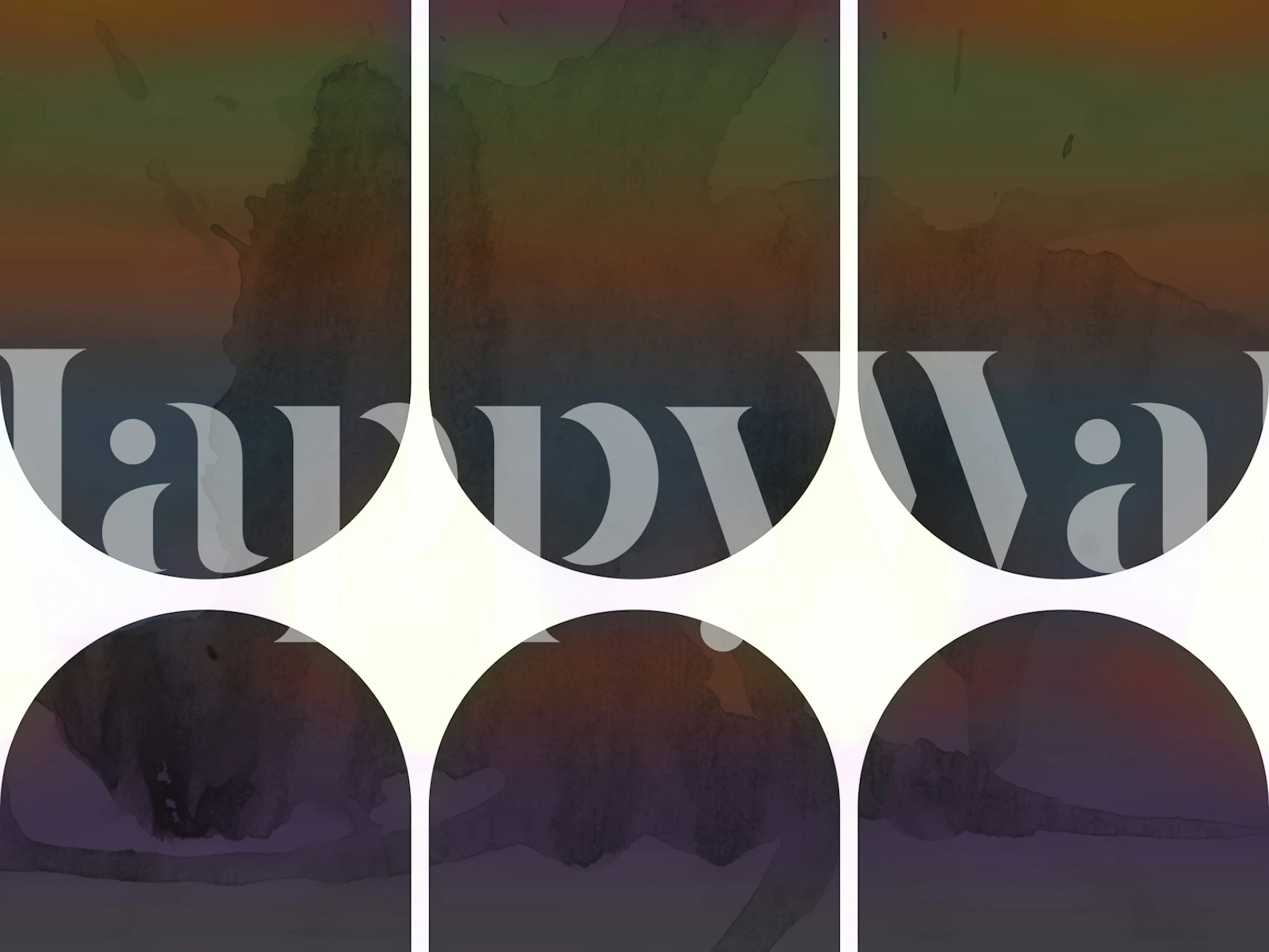 Mystic Mid-Century Arches wallpaper in a room