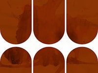 Warm Mid-Century Arches tapete