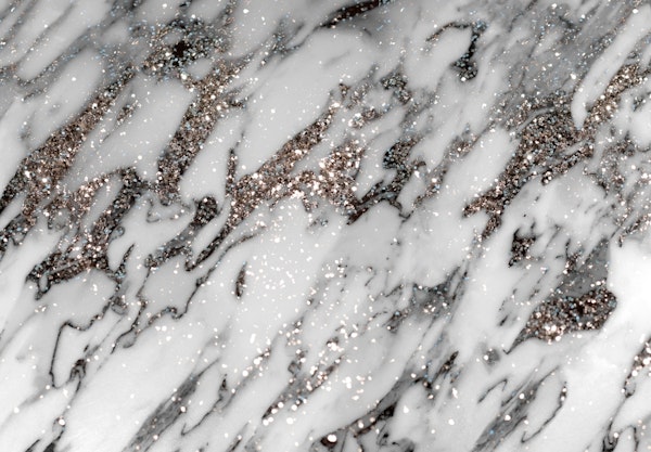 Marble Silver Glitter Glam 11