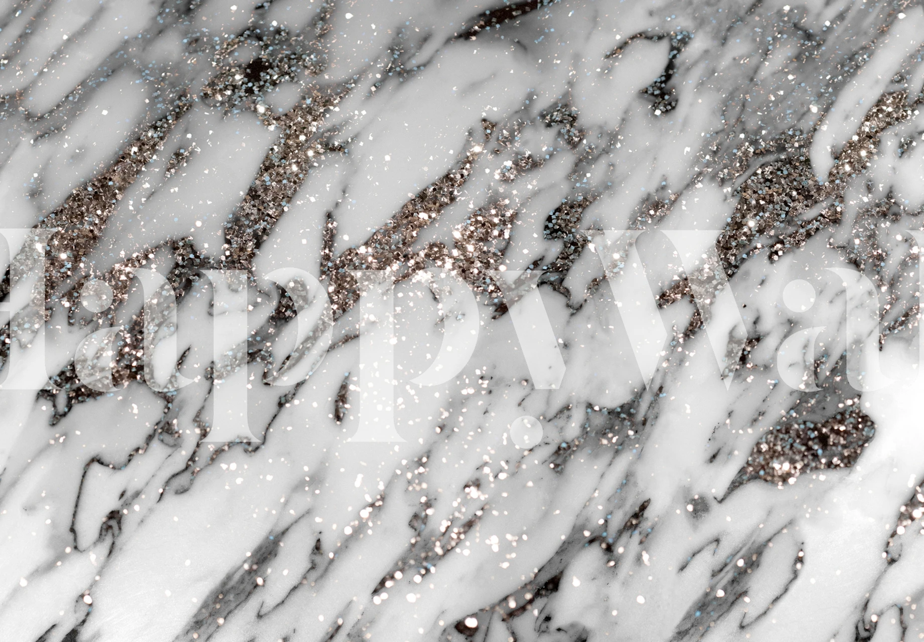 Marble Silver Glitter Glam 11 tapetti huoneessa
