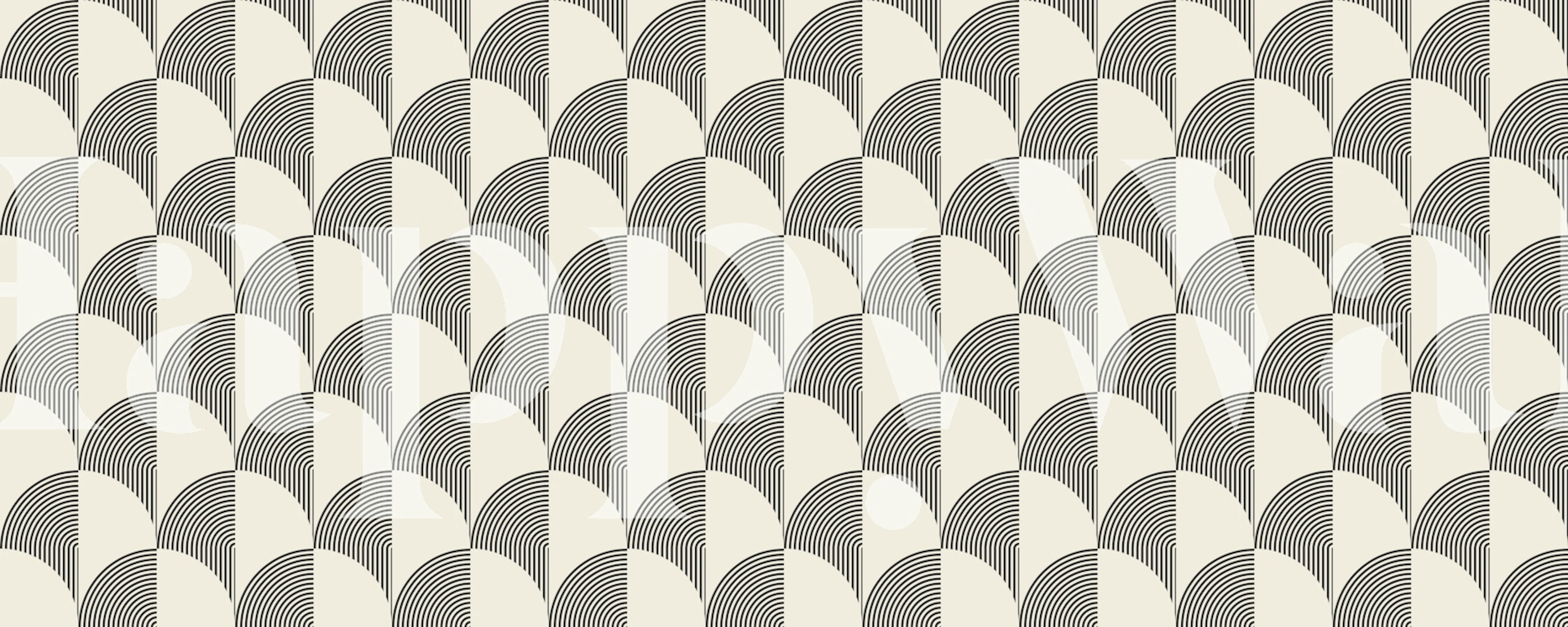 Lines and circles tapetdesign i et rum