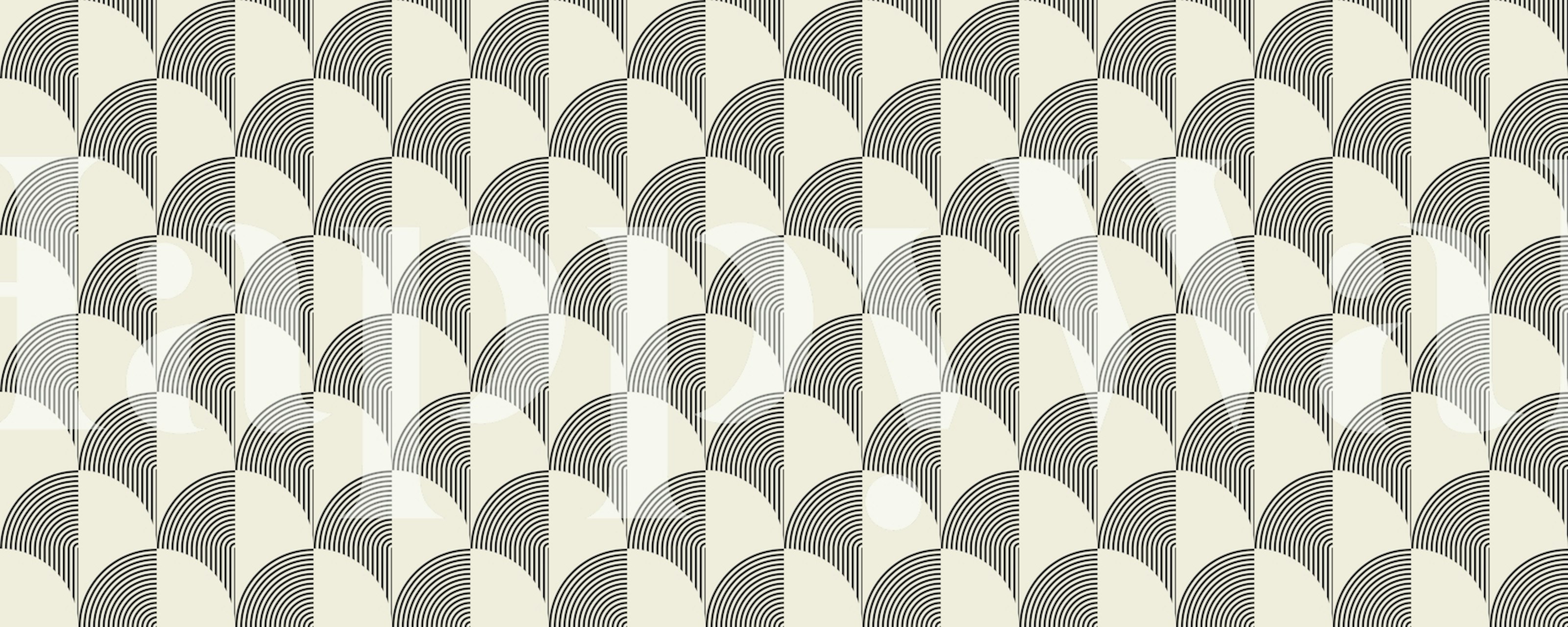 Diseño de papel pintado Lines and circles en una habitación