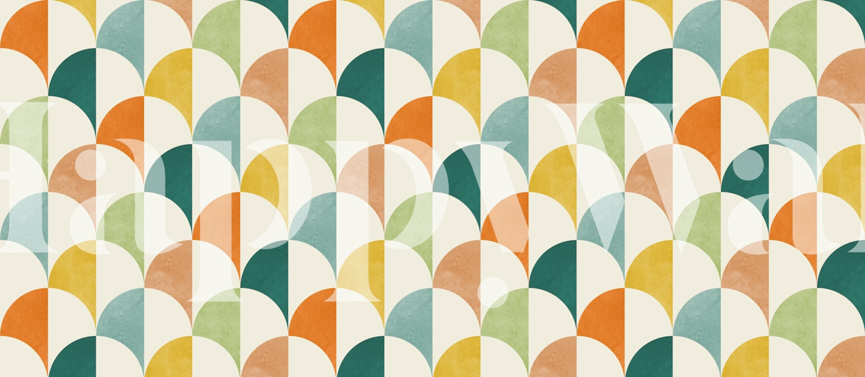 Colorful lines and circles wallpaper design