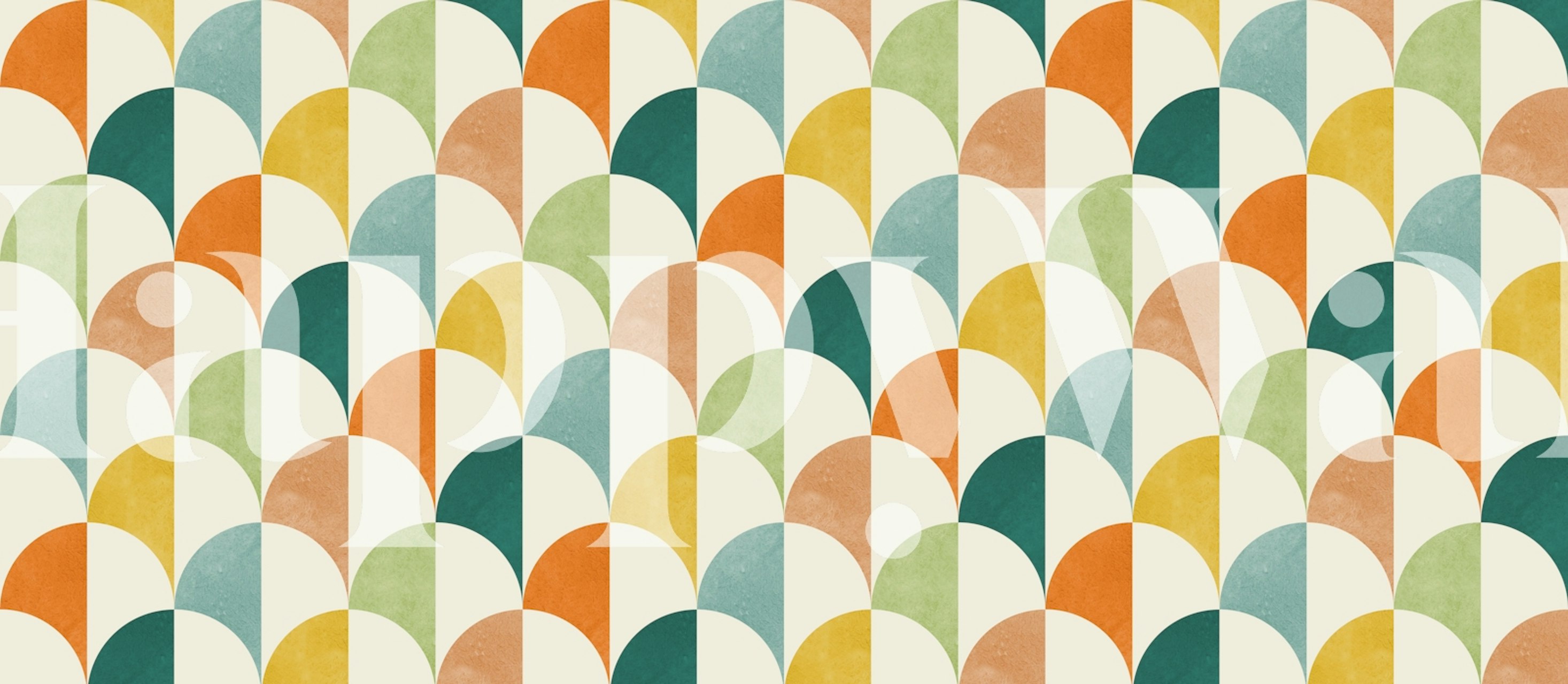 Diseño de papel pintado colorido lines and circles