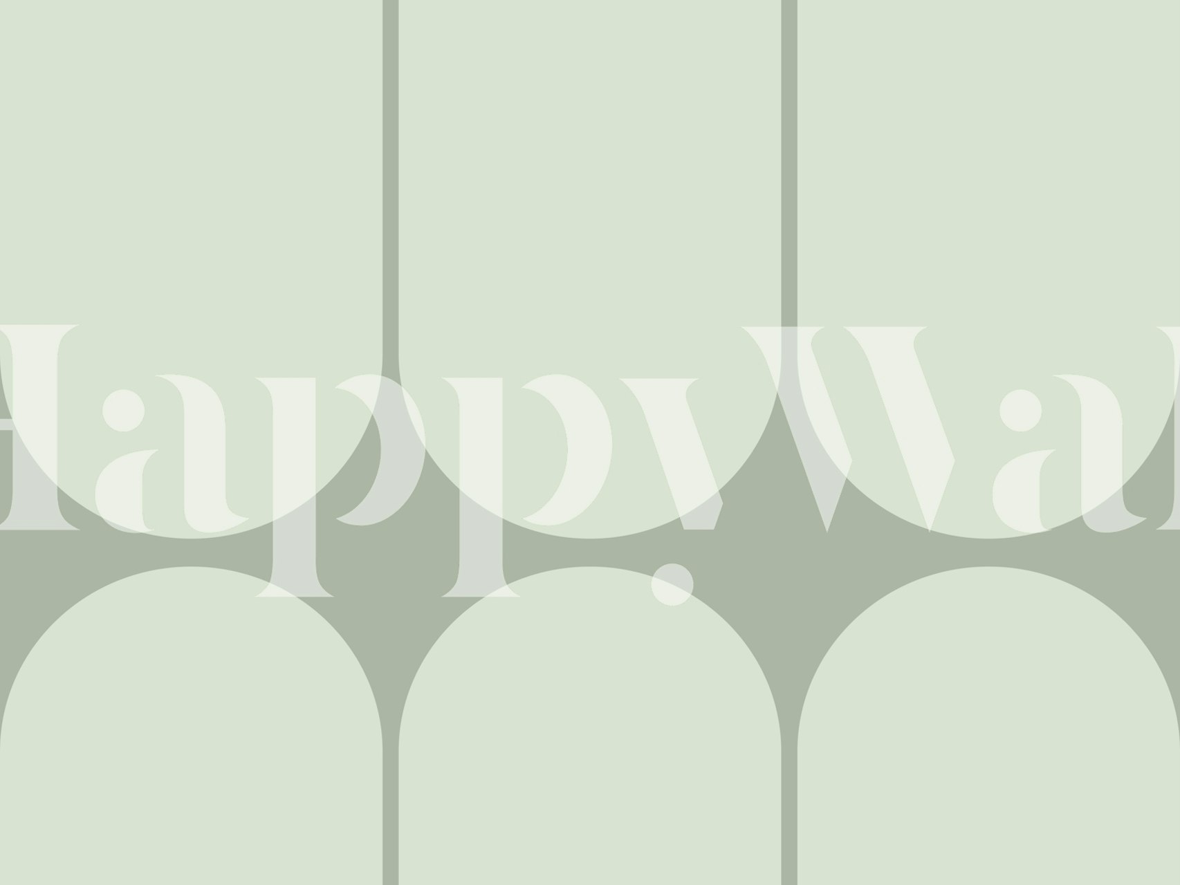 Bløde neutrale buer vægmaleri i midten af århundredets stil