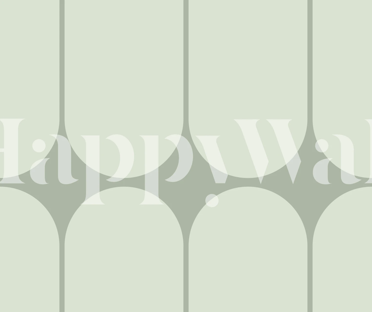 Zidna slika s mekim neutralnim lukovima u stilu sredine stoljeća