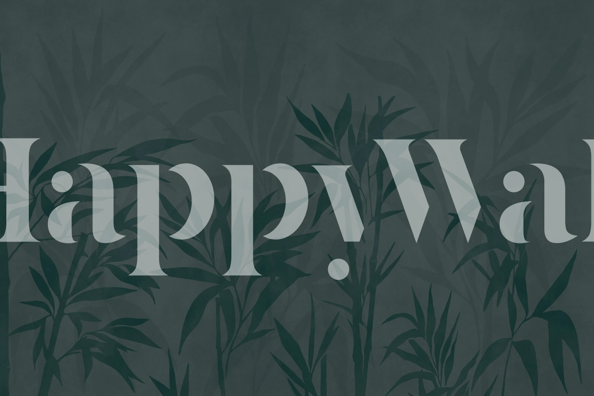 Zen bamboo forest wall mural in tranquil teal color