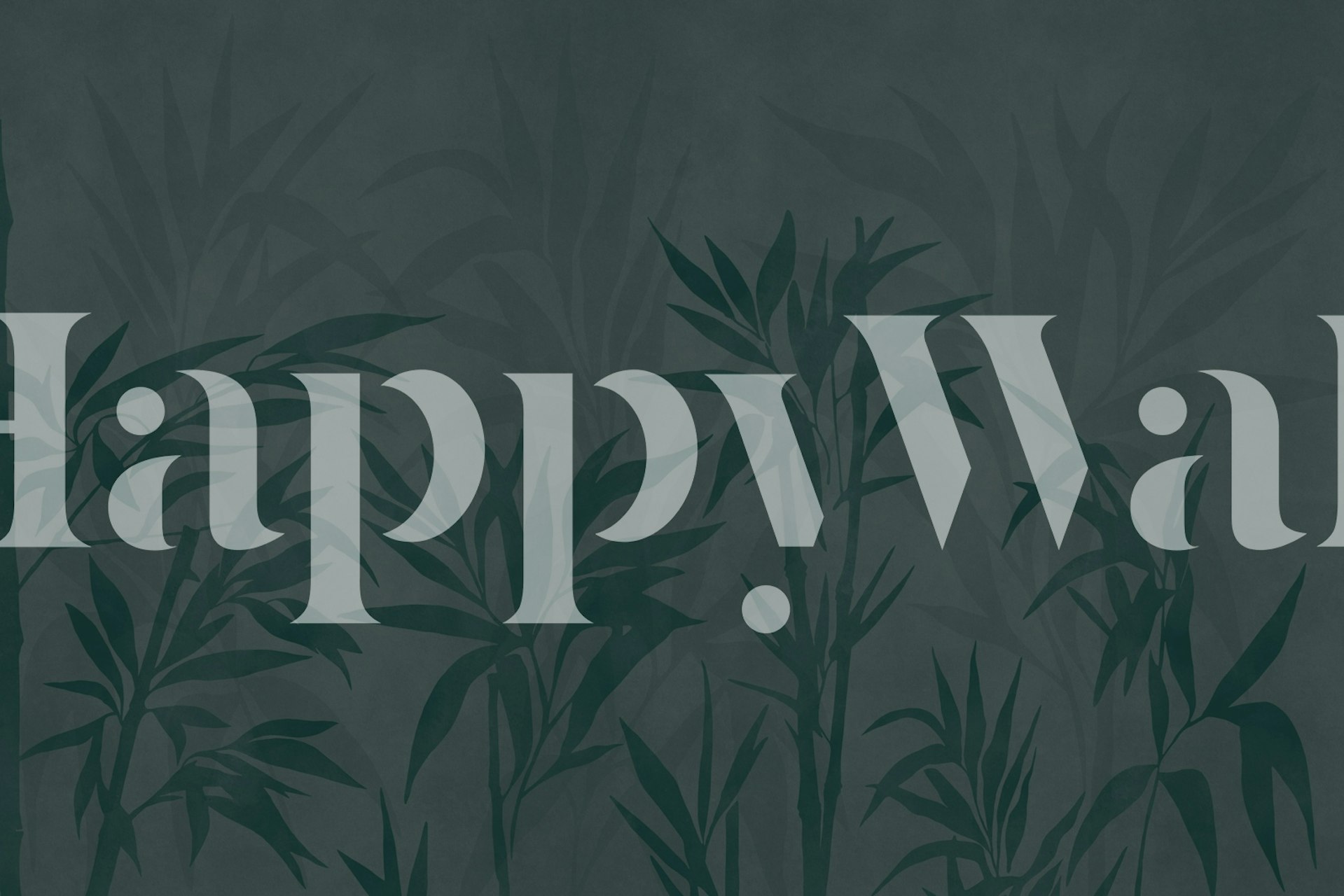 Zen bamboo forest wall mural in tranquil teal color