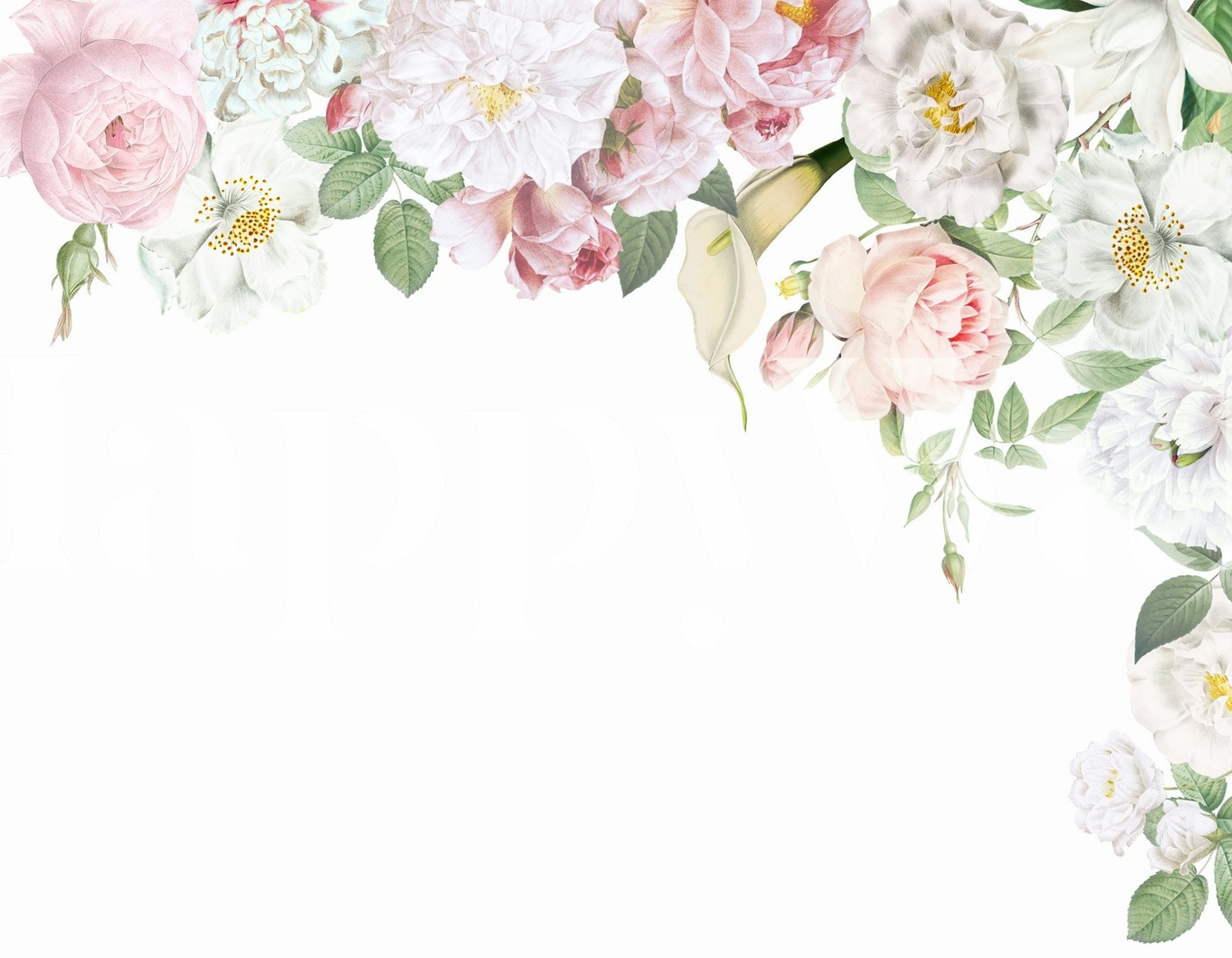 Antique Lush Roses White Wallpaper Buy Online Happywall