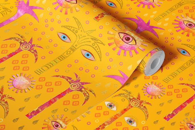 Surreal Oriental Mystic With Magic Eyewallpaper roll