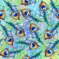 Watercolors Peacock Feathers 4 papiers peint