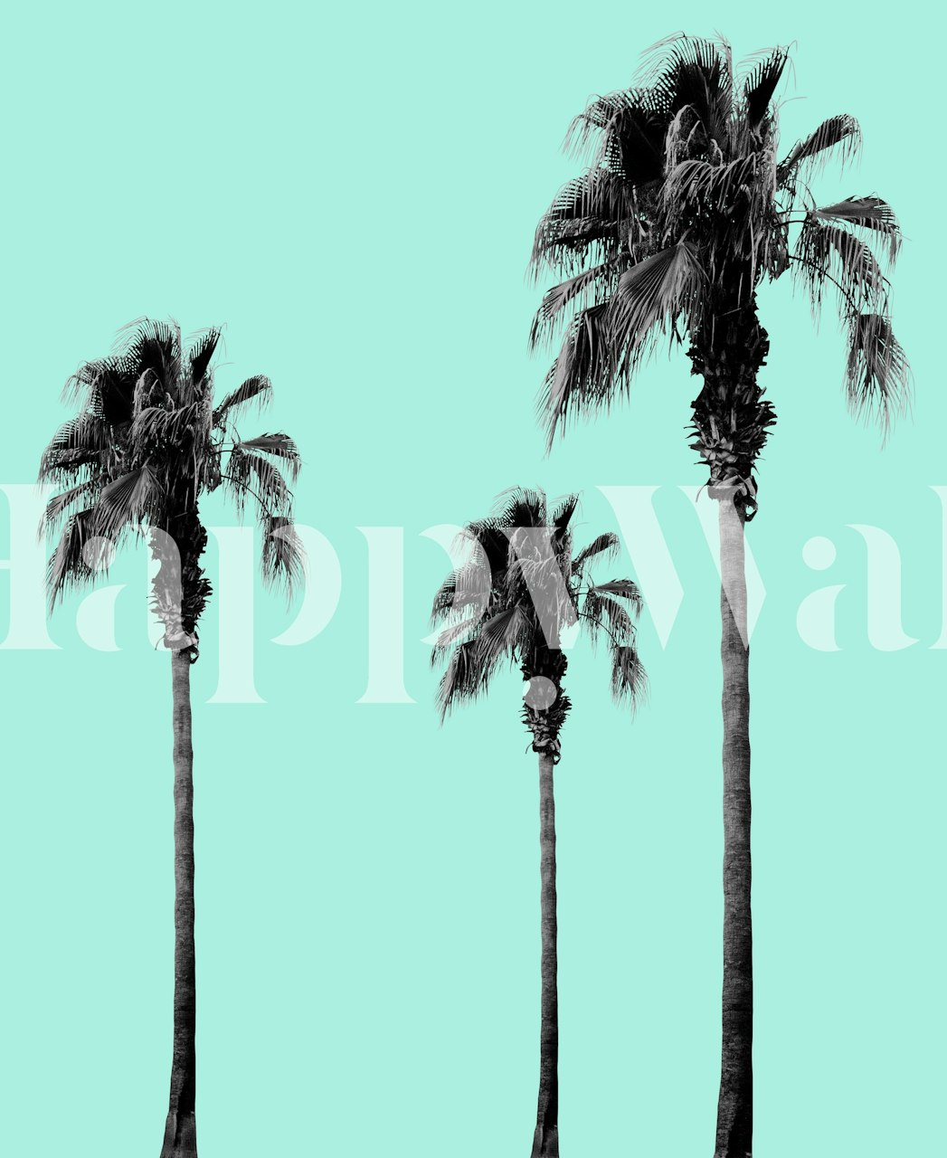 Tapeta Boho palmy v místnosti