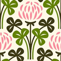 Pink clovers pattern / 3050 A tapete