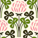 Pink clovers pattern / 3050 A