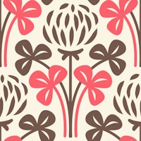 Pink brown clovers pattern / 3050 C tapete