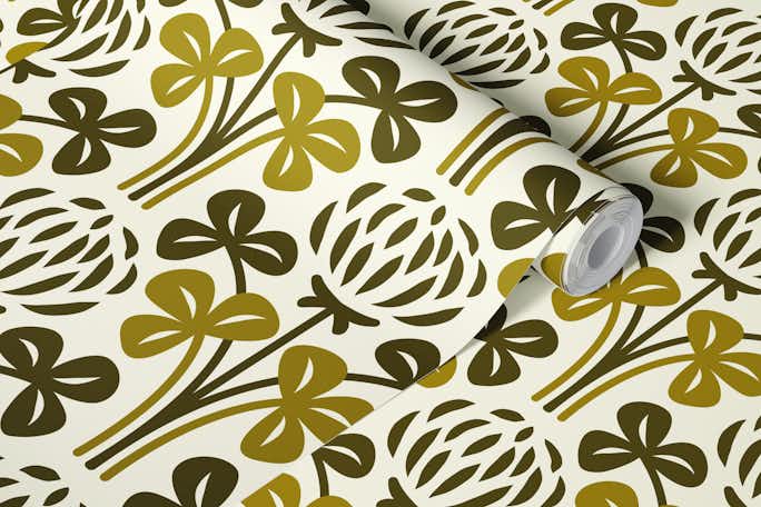 Scandi clovers pattern/ 3050 Dwallpaper roll