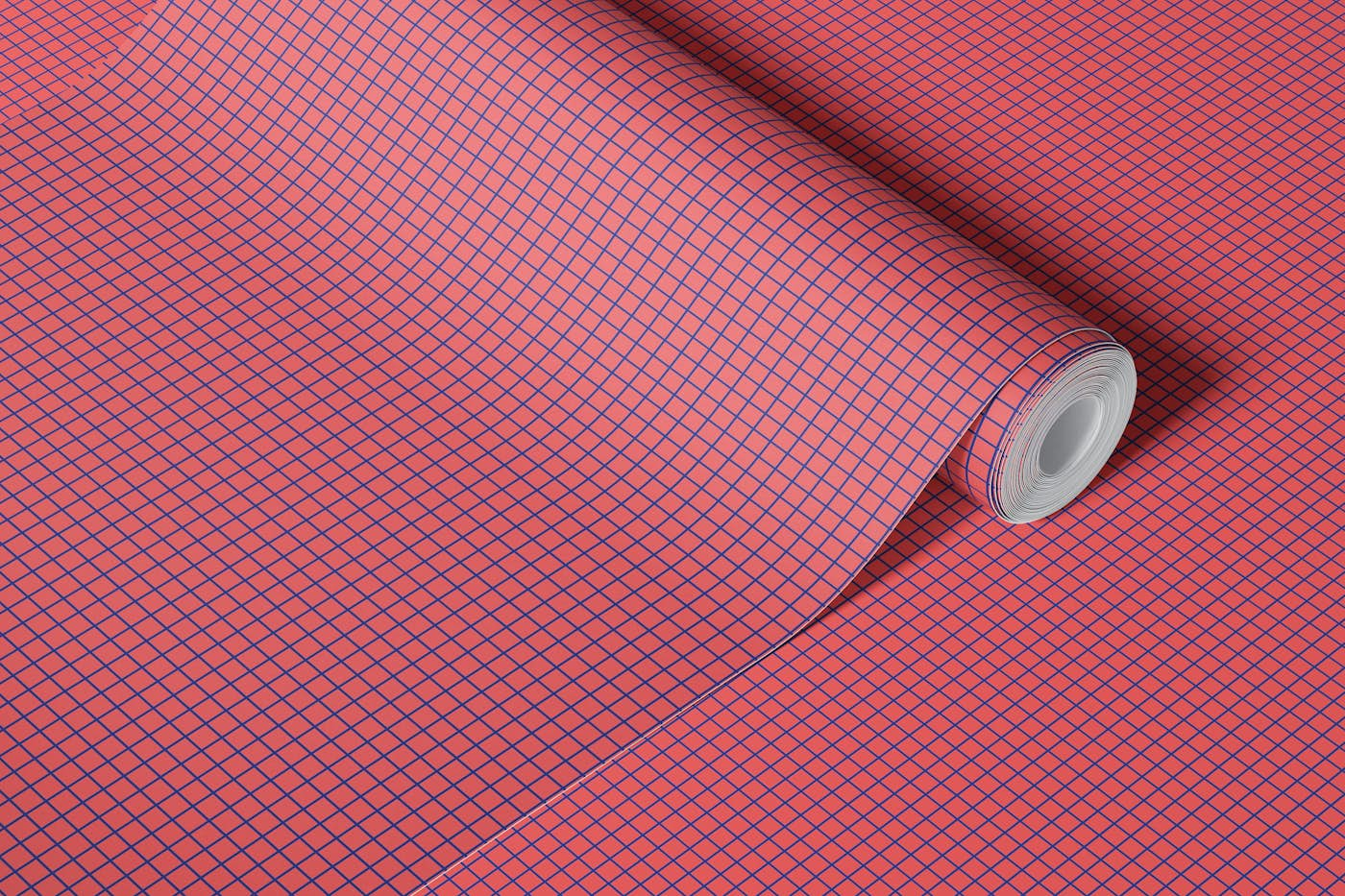 Mini Grid Red wallpaper roll