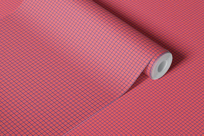 Mini Grid Redwallpaper roll