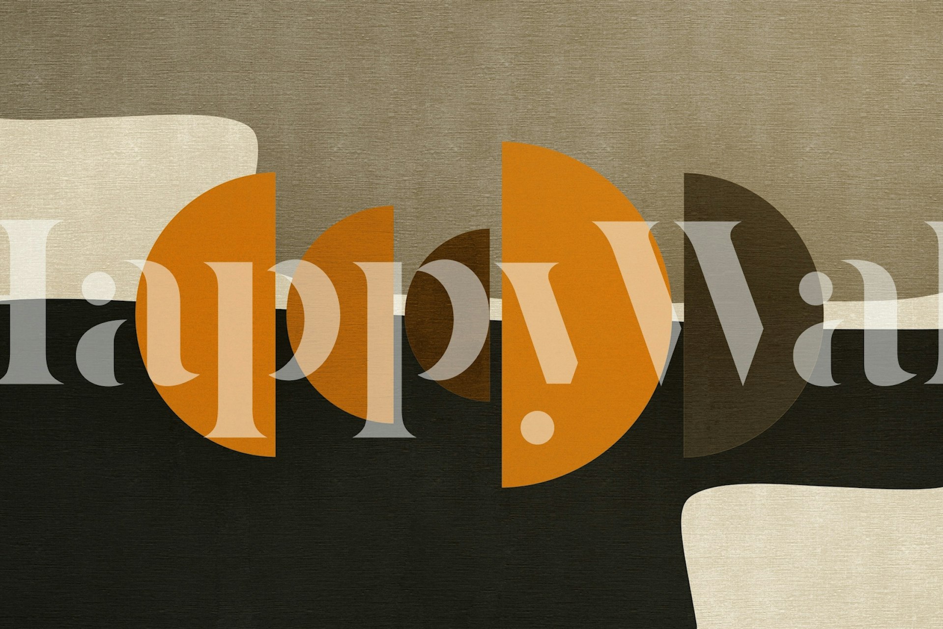 Sunset Cutout wallpaper in a modern room