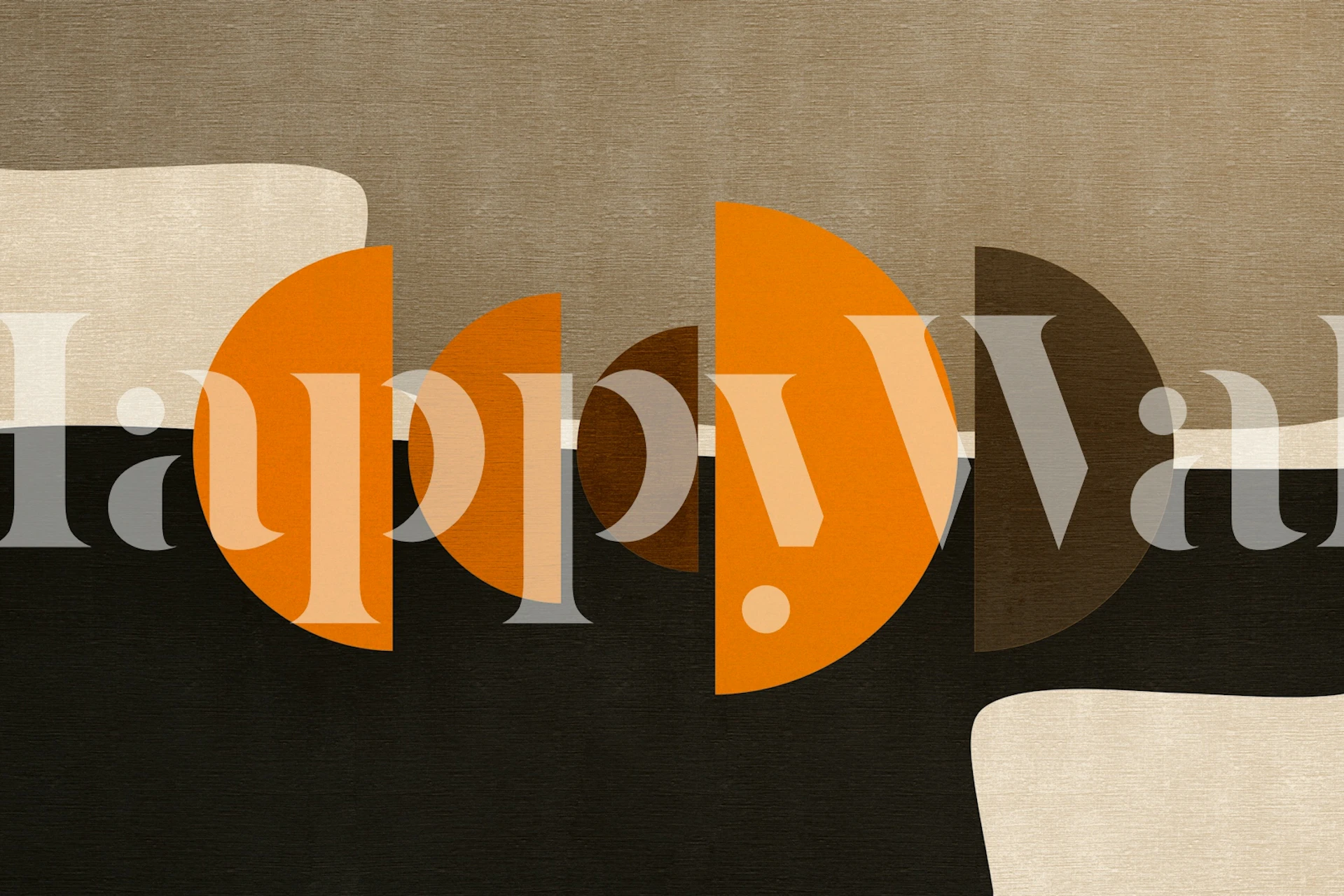 Sunset Cutout wallpaper in a modern room