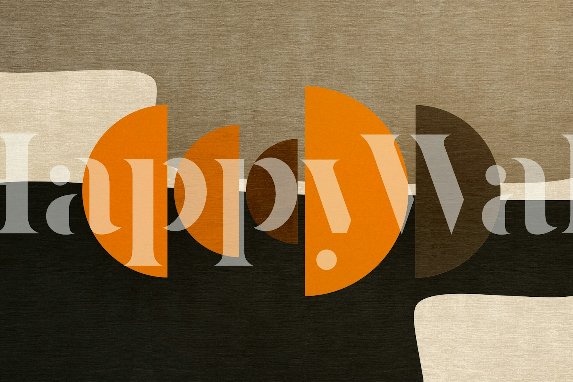 Sunset Cutout wallpaper in a modern room