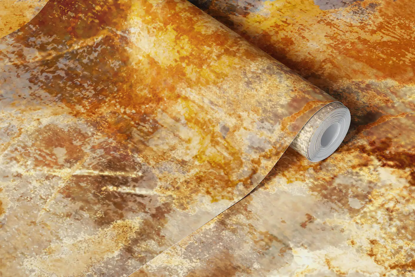 Moody Golden Stone wallpaper roll