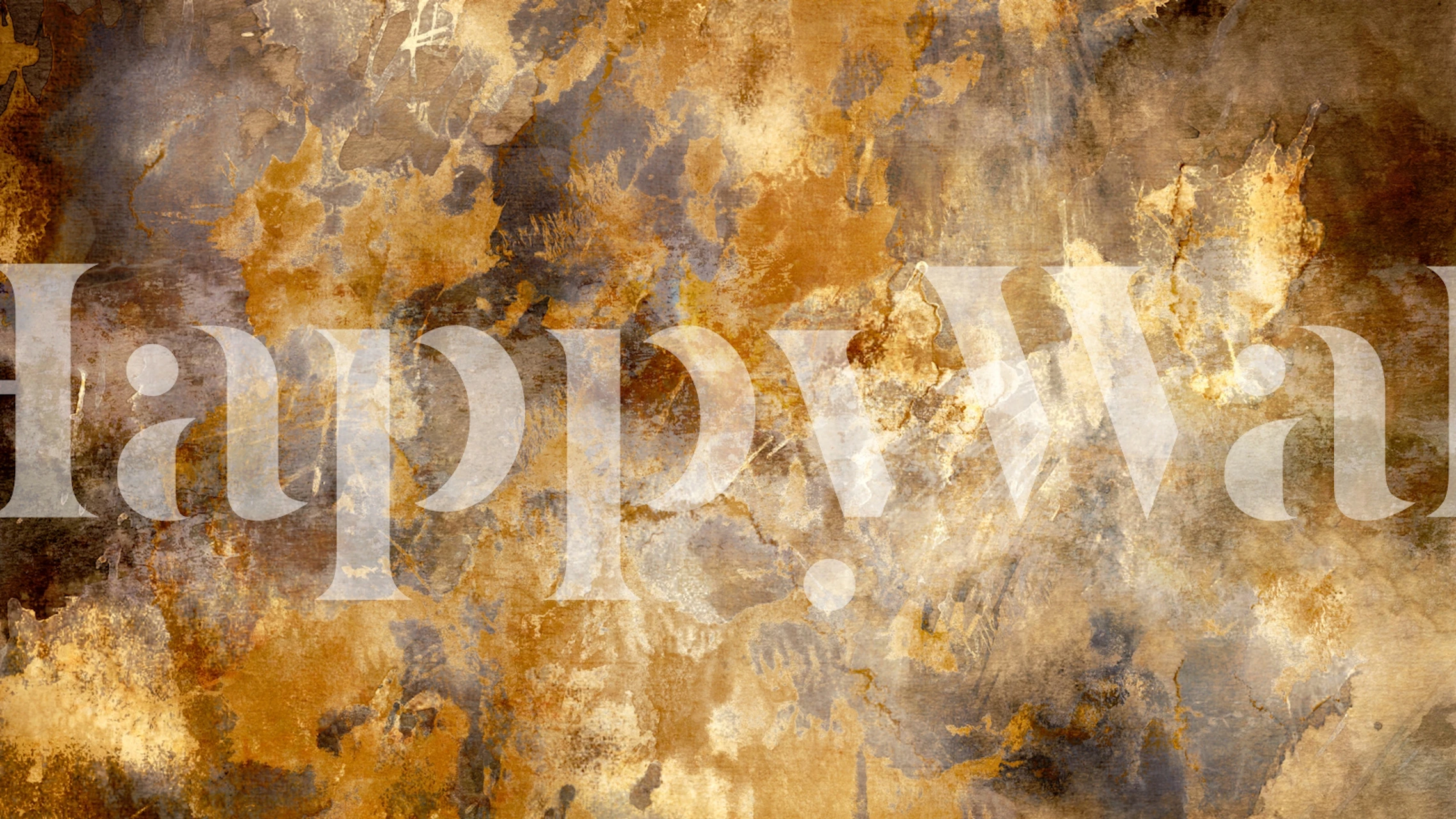 Moody Golden Stone wallpaper displayed in a room