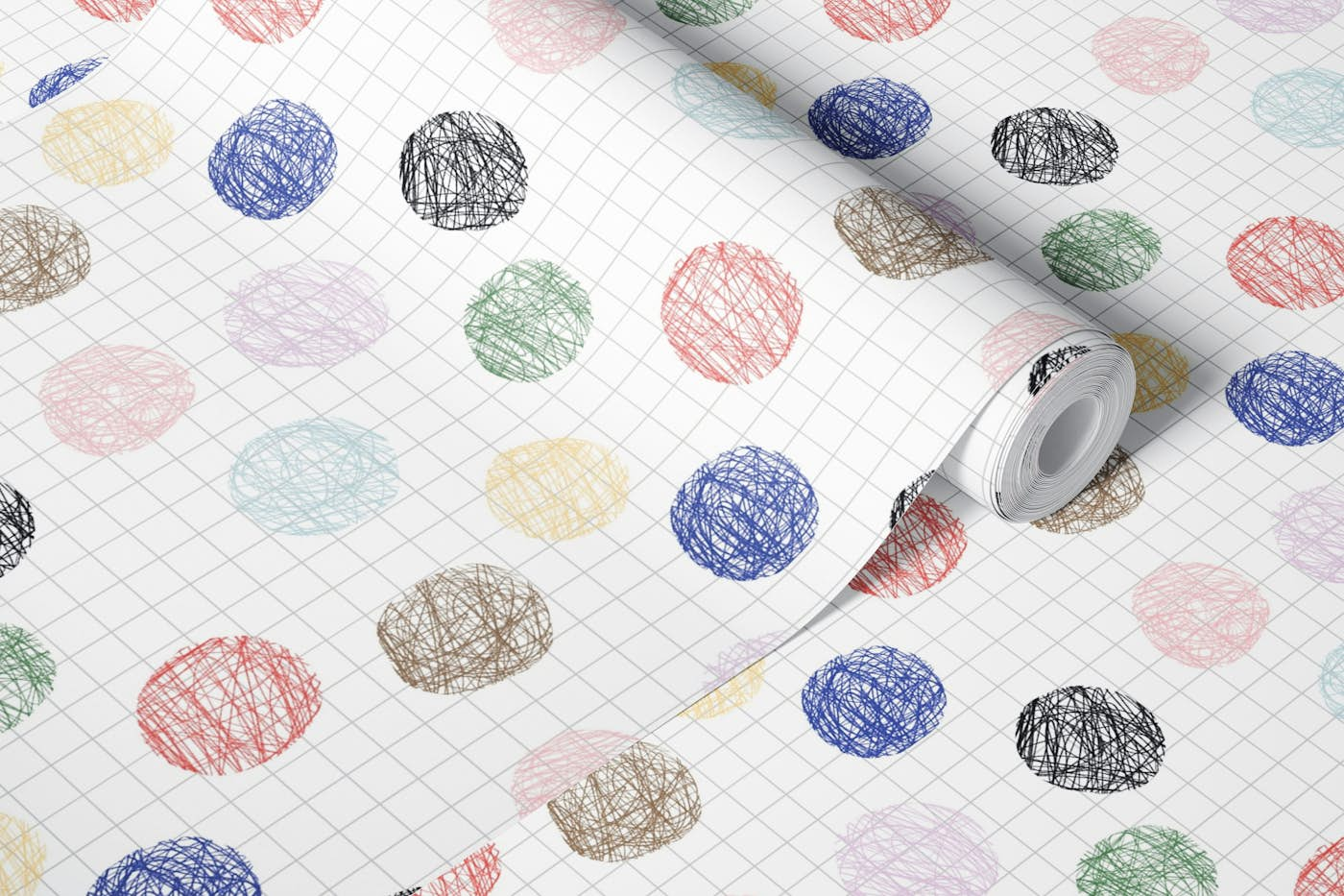 Pencil Pattern Circle wallpaper roll