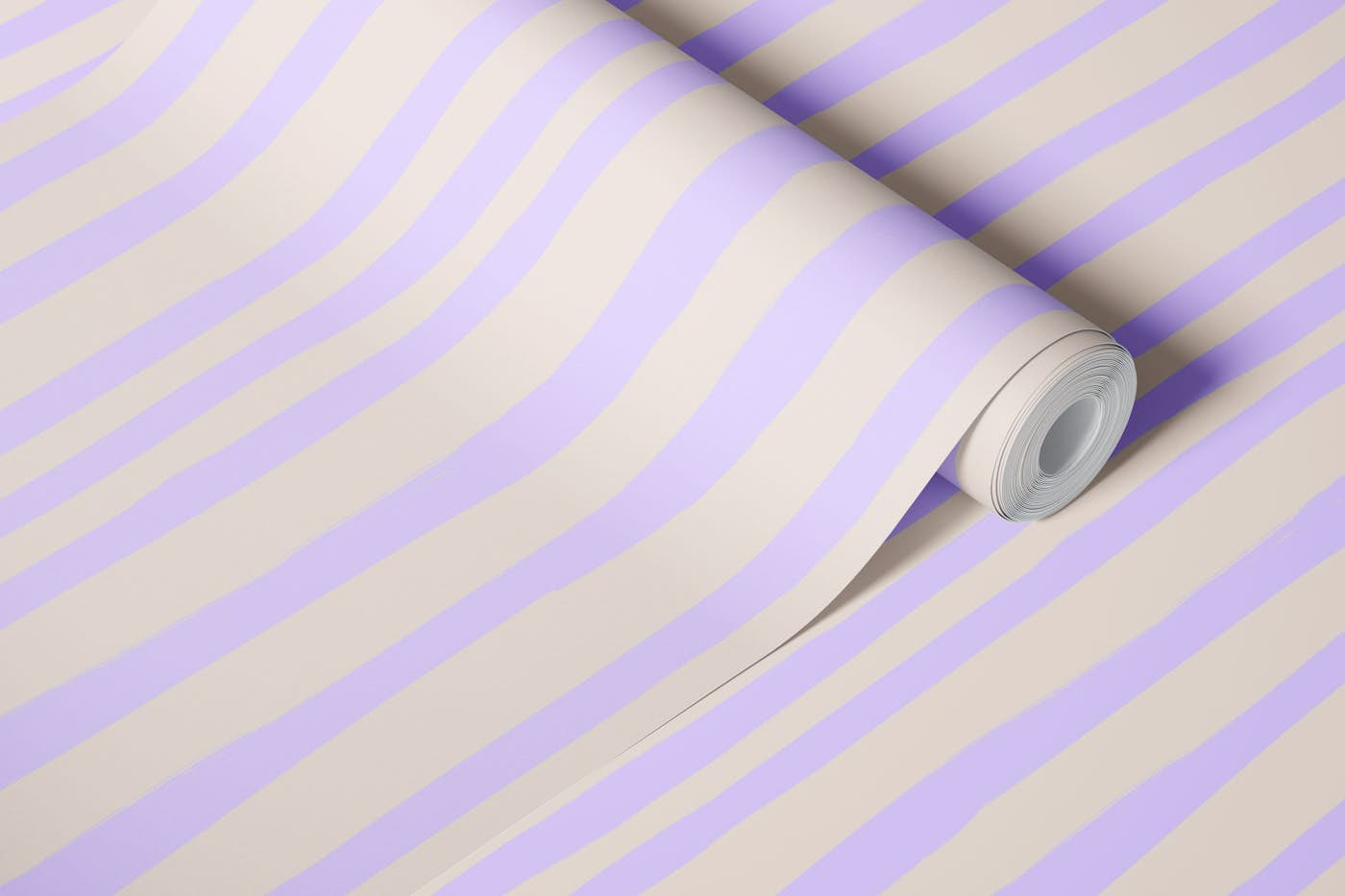 Lilac Stripes wallpaper roll