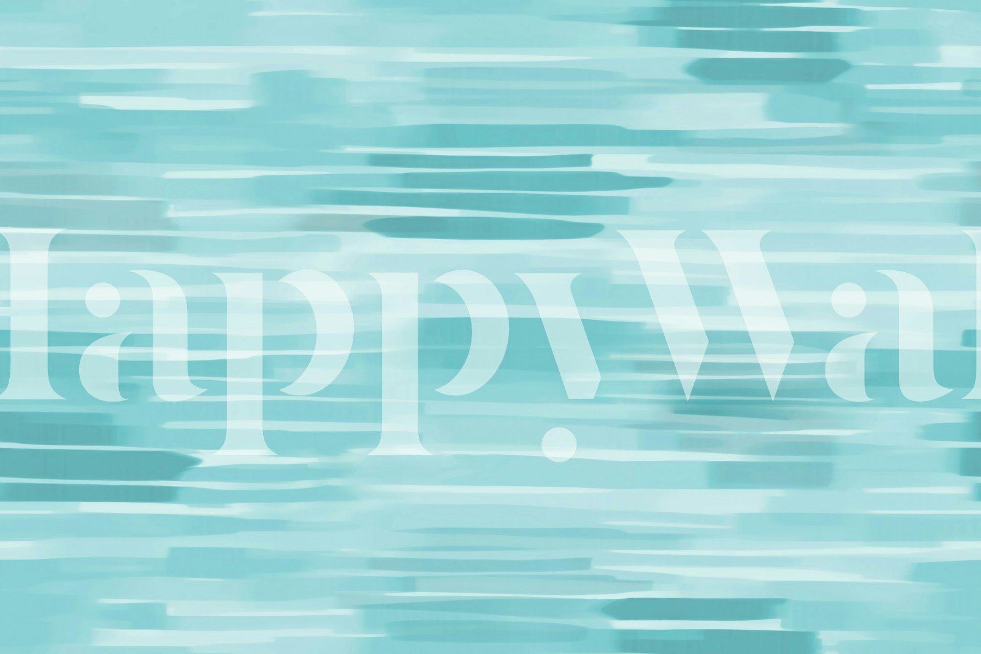 Pastel mint brush strokes wallpaper in soft turquoise colors