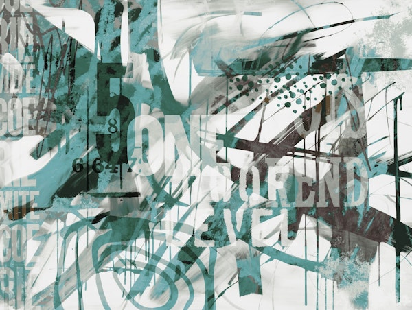 Modern Mixed Media Typography Art