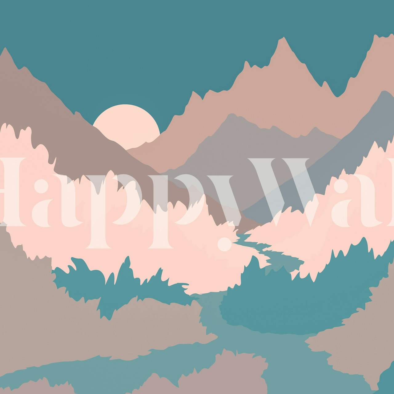 Zidna obloga Blue grasslands u sobi