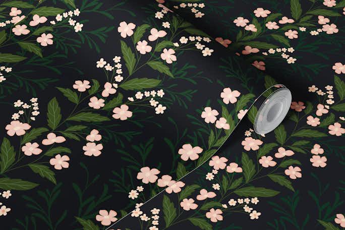 trailing wild floralswallpaper roll
