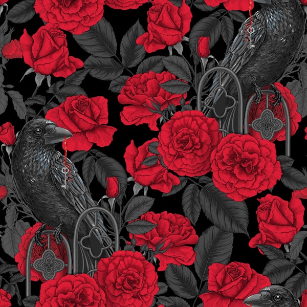 Ravens and red roses
