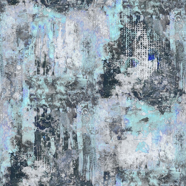 Modern Abstract Paint Texture Blue Teal Grey