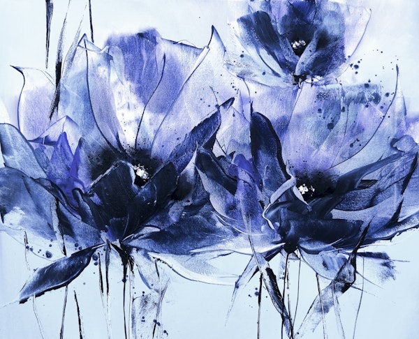 Blue Floral Abstract