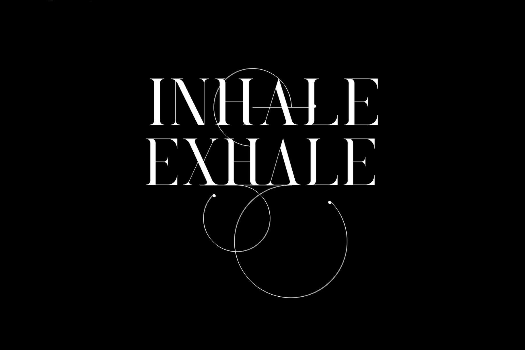 Inhale Exhale Relax Black Wallpaper 