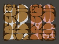 Mid Century Bauhaus Organic tapeta