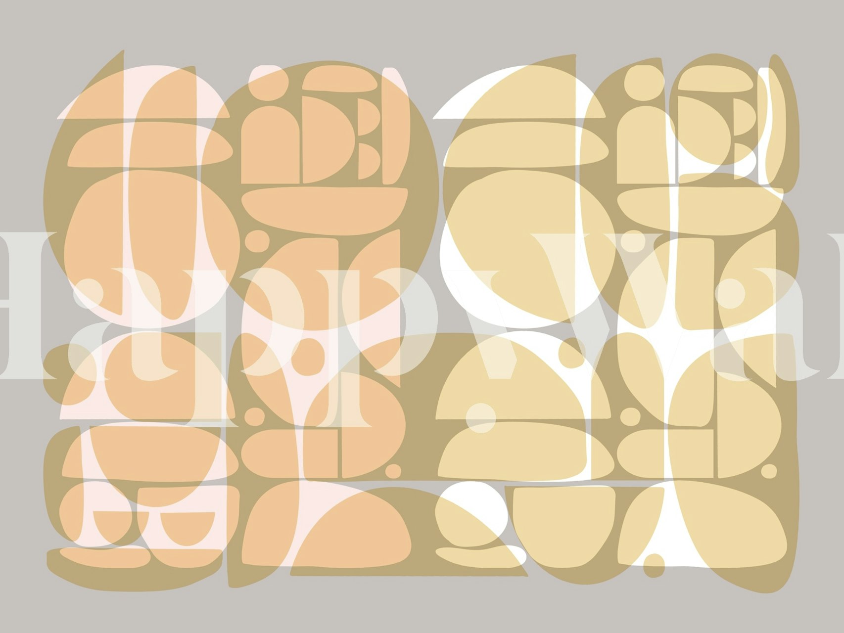 Light geometric wallpaper with soft pastel pink and gold shapes