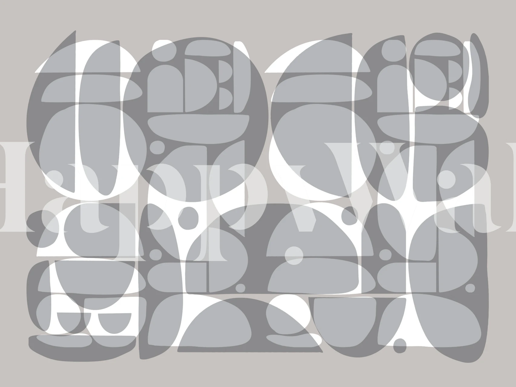 Design della carta da parati Geometric Bauhaus in una stanza