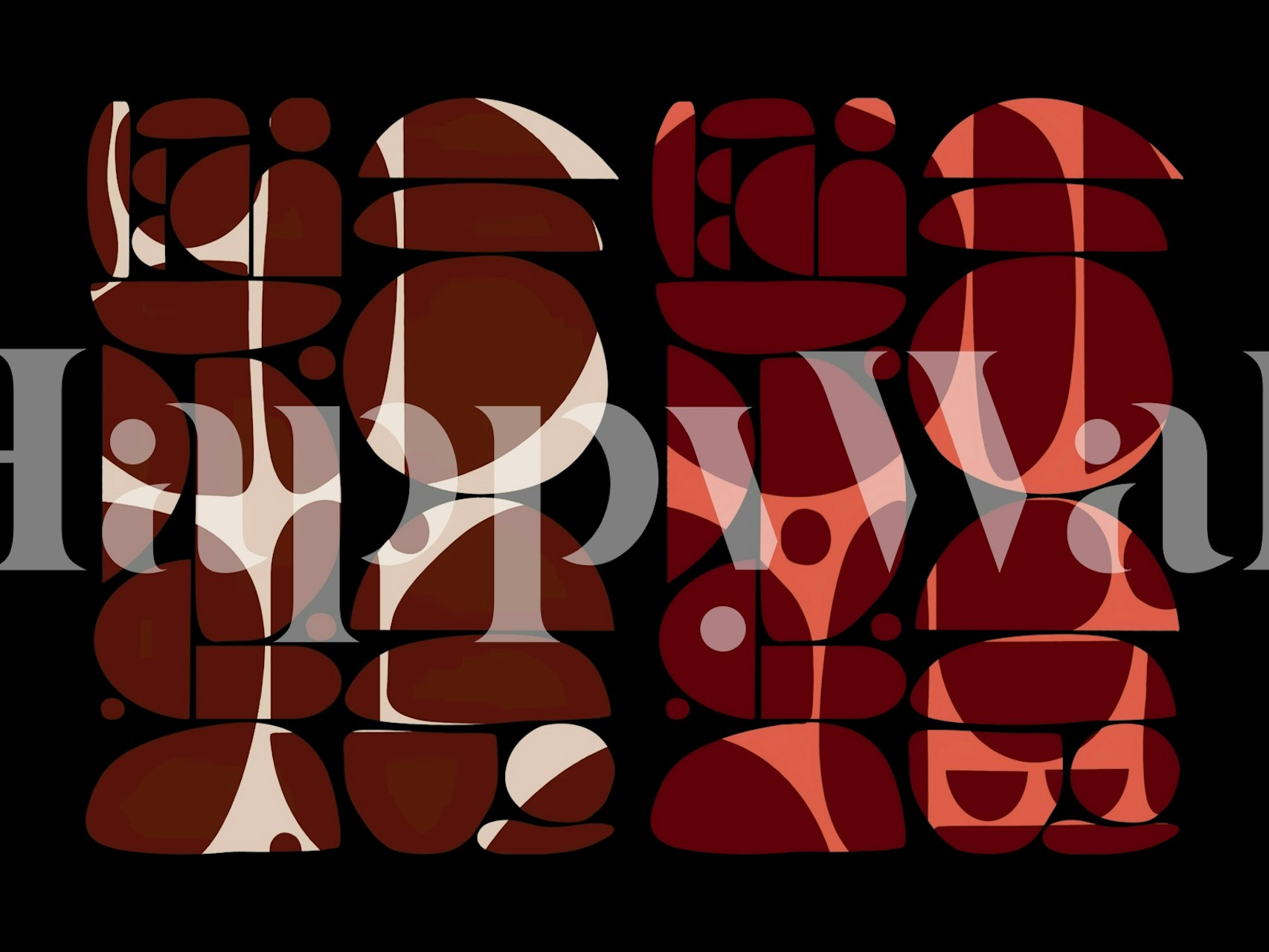 Moody Bauhaus Geometry tapeta v místnosti