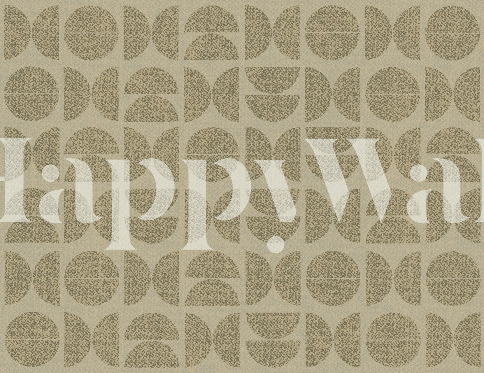 Bauhaus Geometry Fabric wallpaper in a room