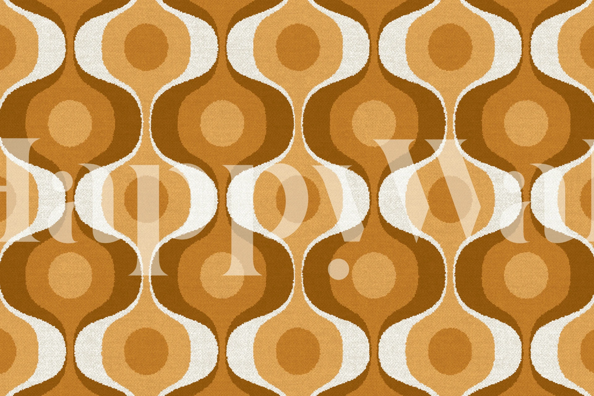 Fluffy 70s Retro Geometry wallpaper in room