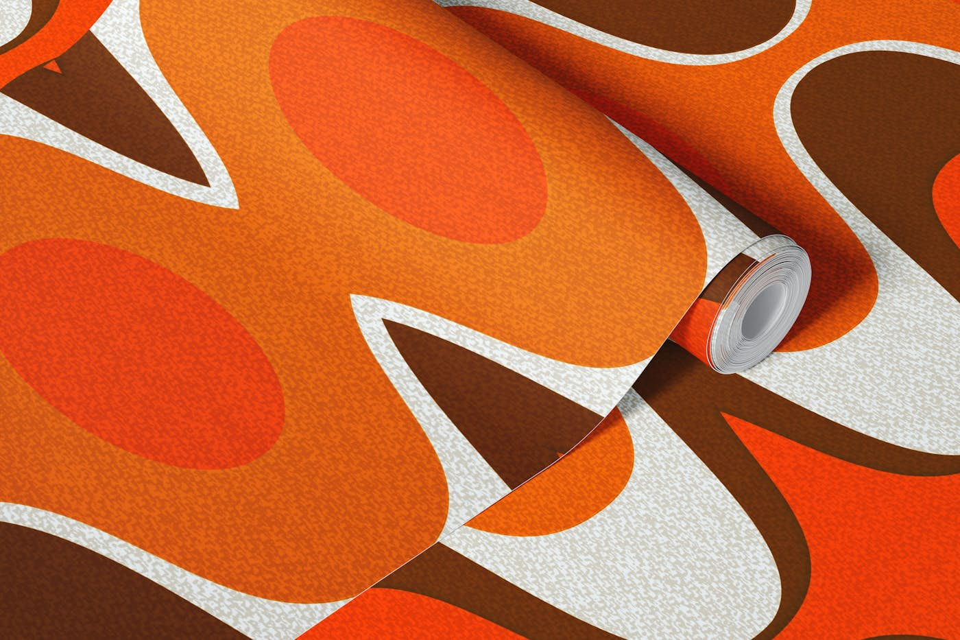 Retro 70s Groovy Fabric wallpaper roll