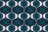 Funky Teal Retro 70s Nostalgia wallpaper