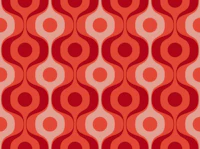 Retro 70s Funky Red Geo tapety