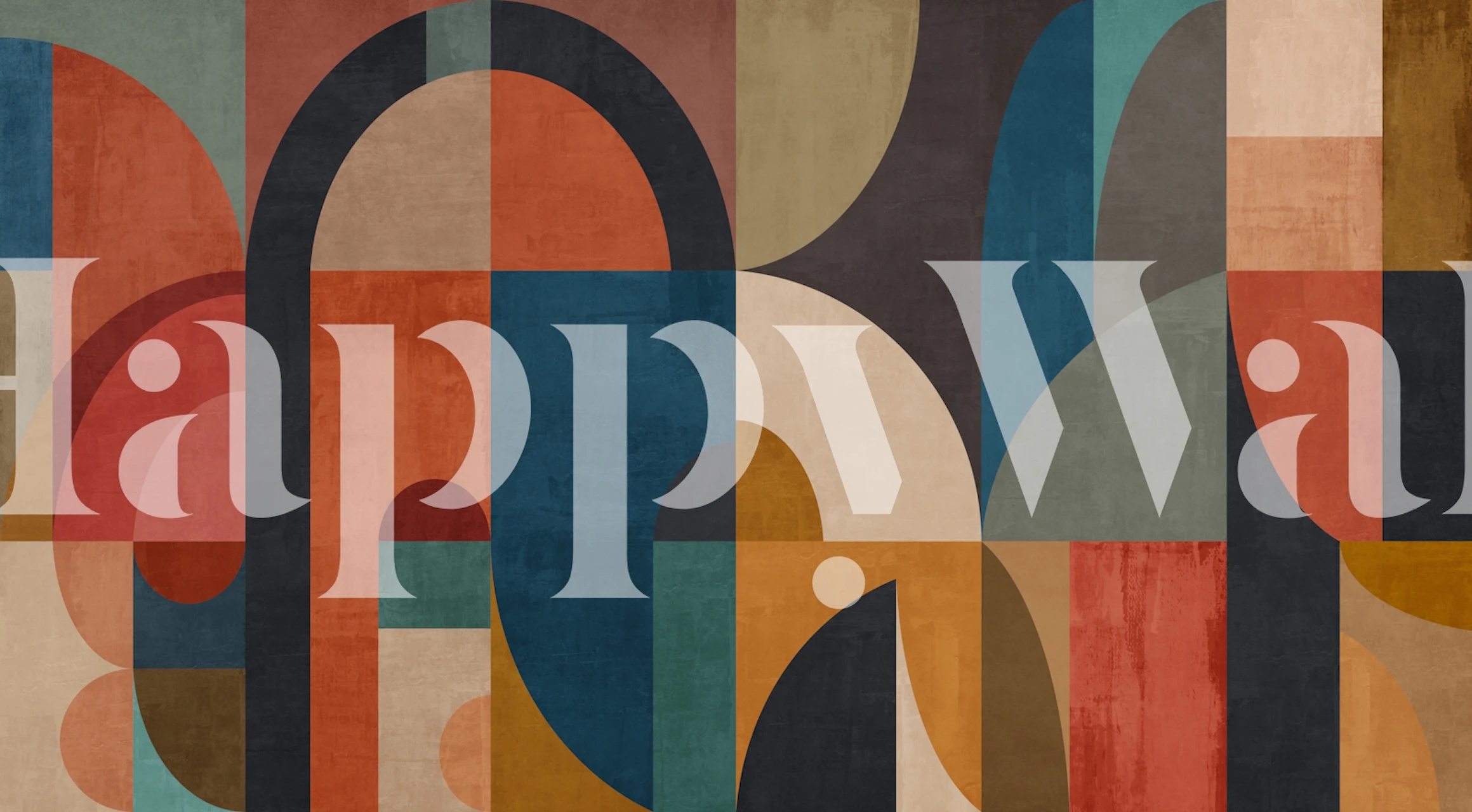 Geometric Concept 54 abstract shapes wall mural