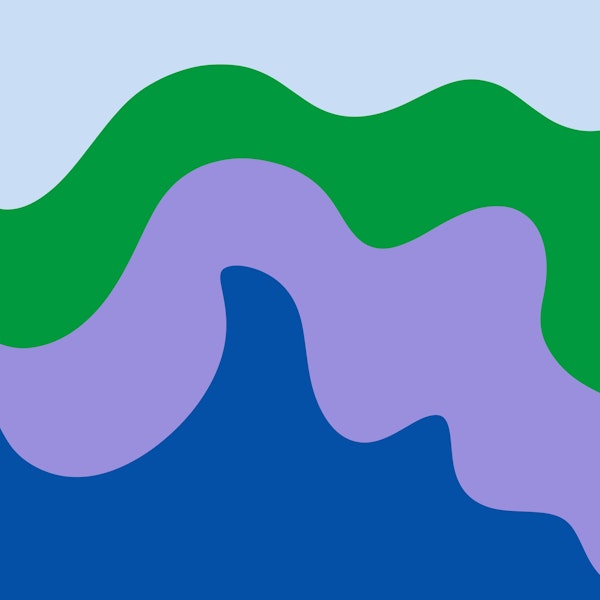 Abstract modern shapes blue, green,violet