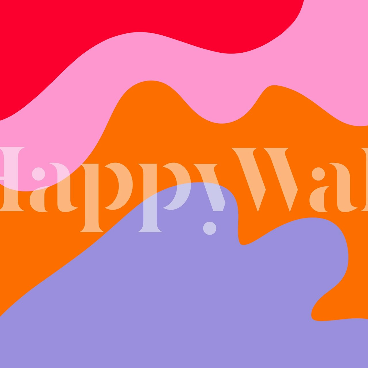 Abstract modern shapes red, orange, violet papier peint en couleurs vives