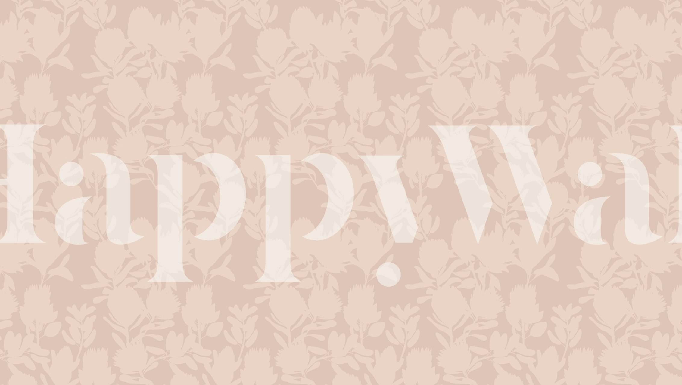 Sottile motivo floreale di protea su un murale con sfondo rosa tenue